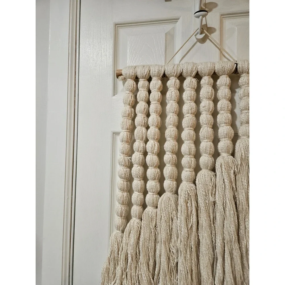 Macrame Wall Hanging Boho Ecru 18